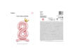 Picture of STANDING FOIL BALLOON NUMBER 8 LIGHT PINK 84CM